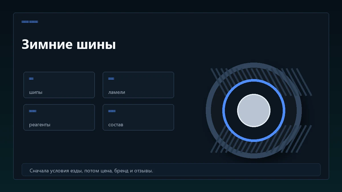 Карта выбора зимних шин по льду, снегу, городу и морозу