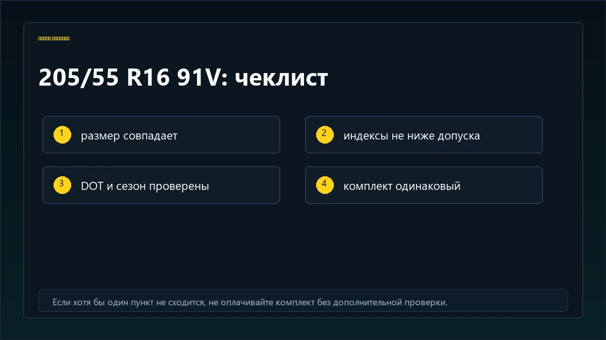 Чеклист проверки маркировки перед покупкой шин