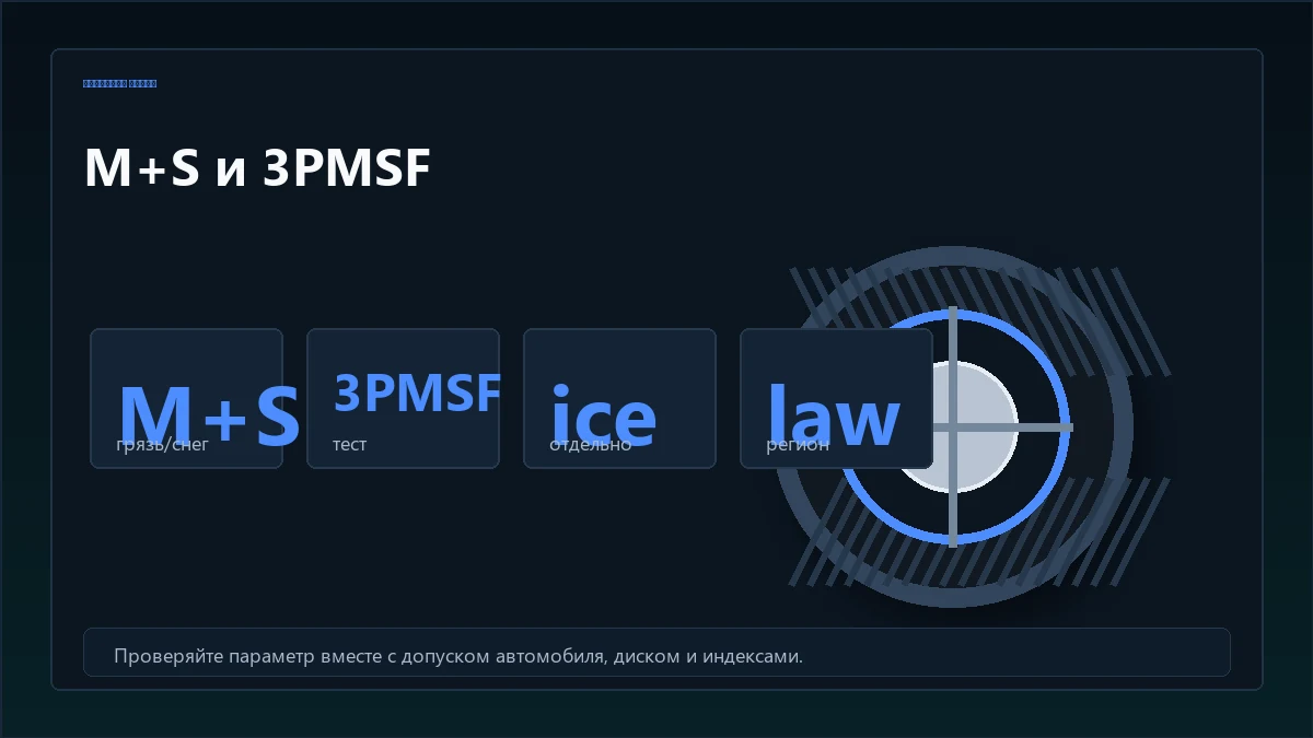 Схема сезонных меток M+S и 3PMSF