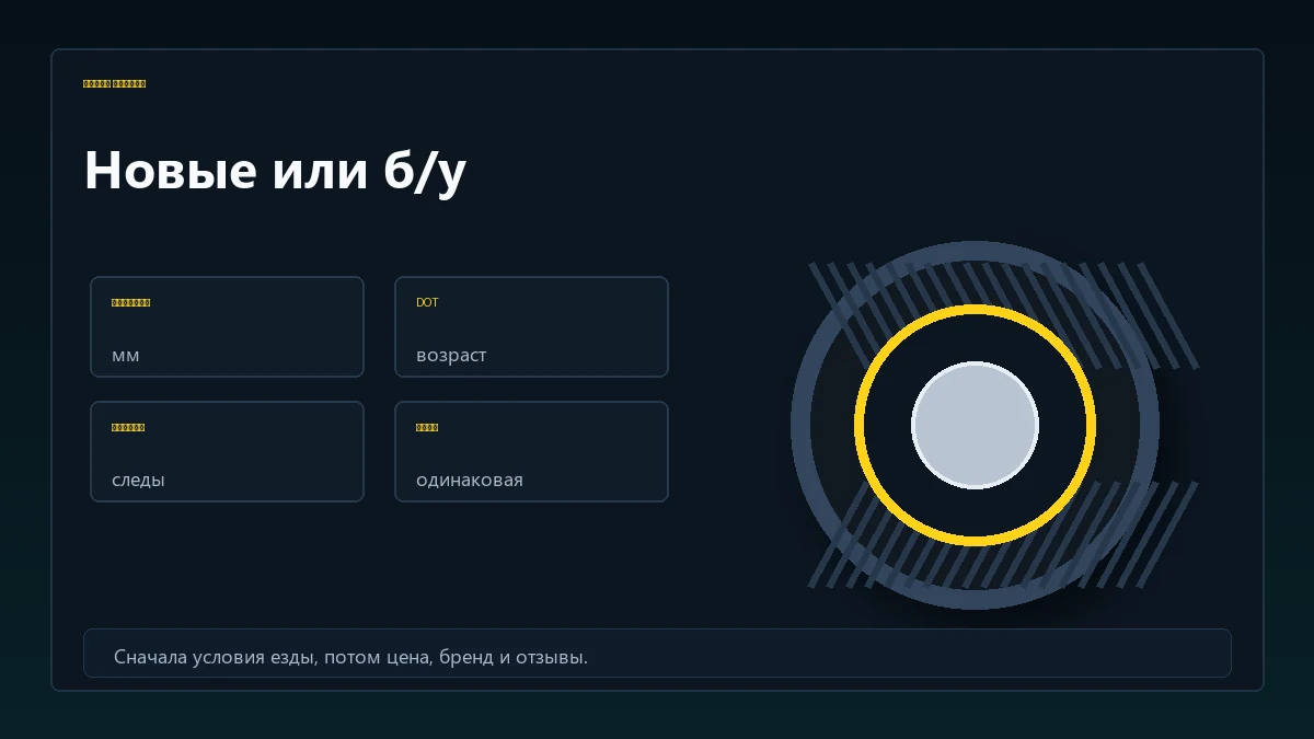 Карта проверки новых и б/у шин по остатку, DOT, ремонту и комплектности