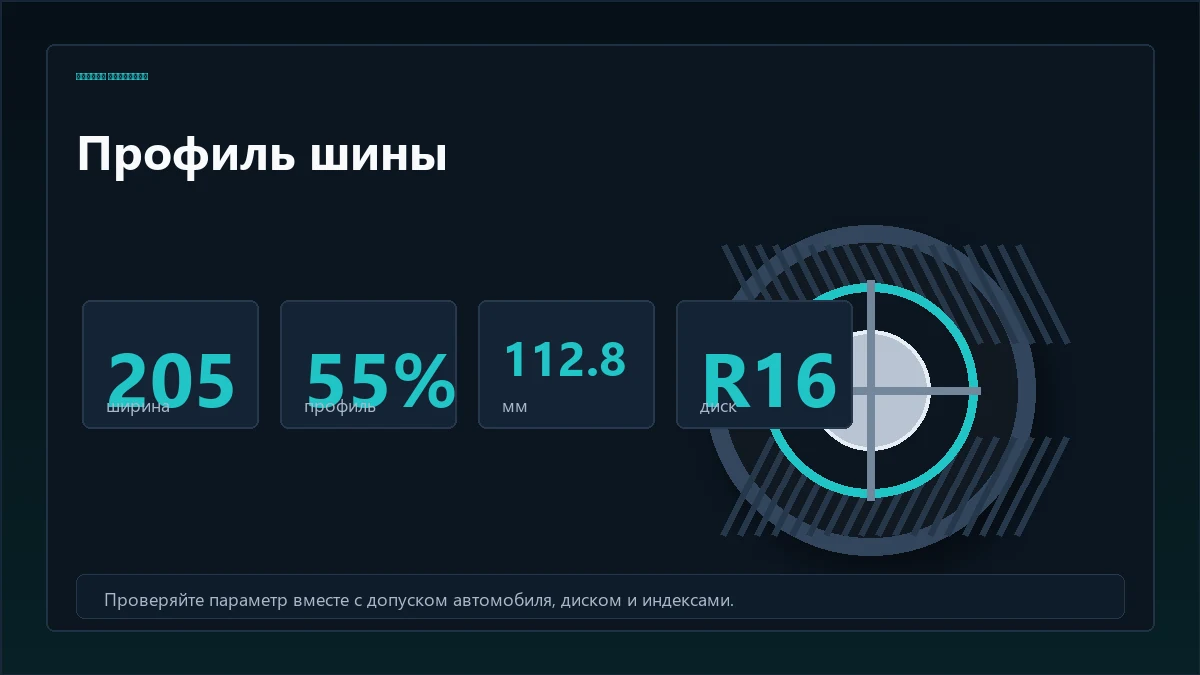 Формула расчета высоты профиля шины
