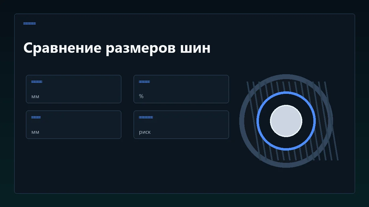 Алгоритм сравнения размеров шин