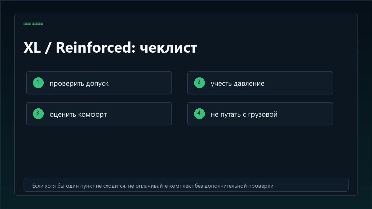 Чеклист выбора XL шин